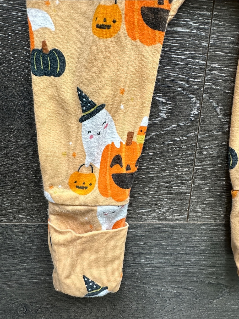 Spearmint LOVE Halloween pumpkin ghost zip up romper - Picture 5 of 5
